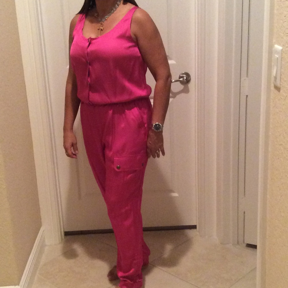 Beautiful pink jumpsuit.
